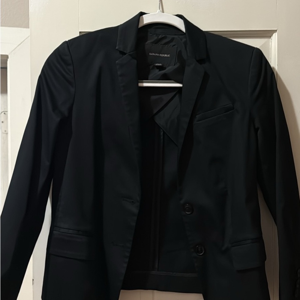 Banana Republic Black Formal Blazer Sleek Suit Jacket